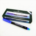 Faber-Castell ปากกาเขียนแผ่นใส ลบไม่ได้ S (0.4) <1/10>สีน้ำเงิน